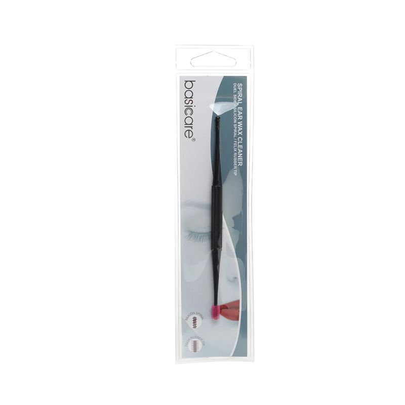 Basic Care Earwax Cleaning Brush with Soft Bristles and Ergonomic Handle
