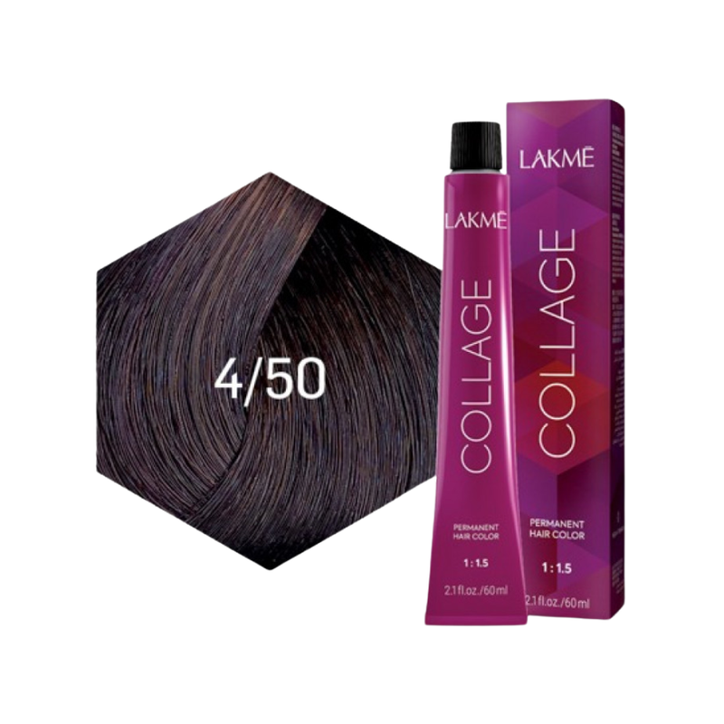 Lakme Permanent Hair Color Medium Mahogany Brown 4.50 60ml