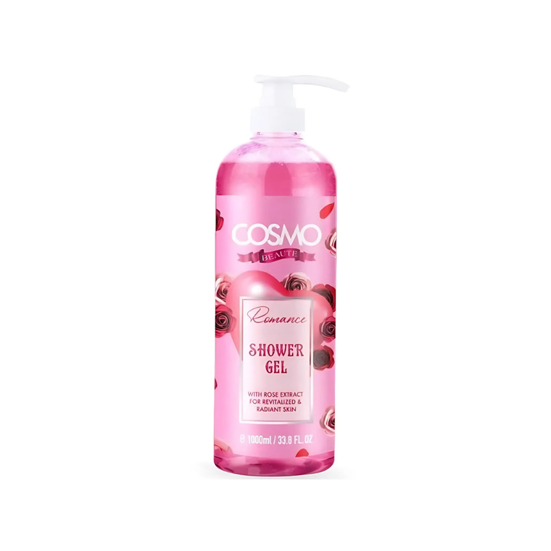 Cosmo Rose Shower Gel Hydrating Formula Floral Scent 1000ml