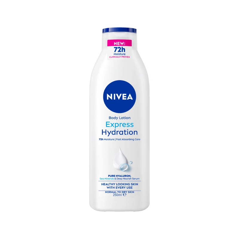 Nivea Rapid Moisture Body Lotion with Sea Salts, Fast Absorbing, 250ml