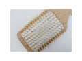 Hair System Large Wooden Hair Brush with Soft Detangling Heads
