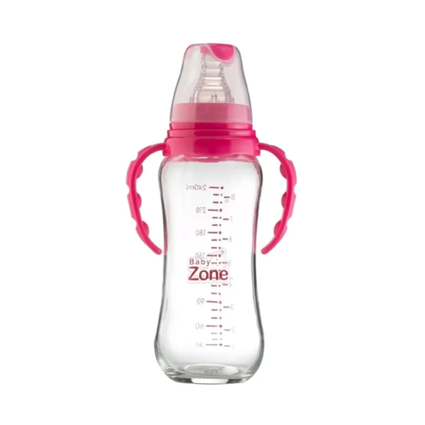 Baby Zone Glass Baby Bottle 250ml BPA-Free