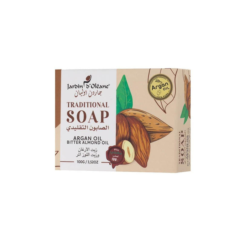 Olive Oil Soap with Argan and Bitter Almond Oil by Jardin d'Oleane 100g