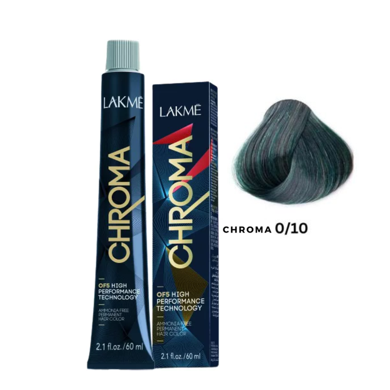 Lakme Permanent Hair Color, Ammonia-Free, Green 0/10, 60ml