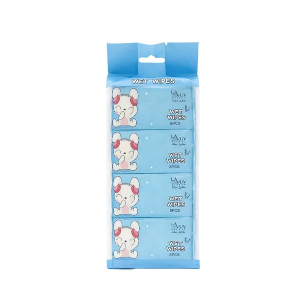 Lavuv Wet Wipes Hand and Face Cleansing Travel Packs 8 Count