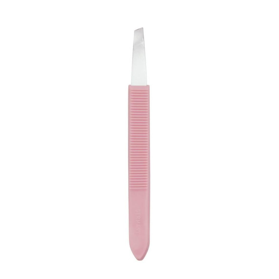 Titania Straight Tip Tweezers Ergonomic Grip for Hair Removal Metal 1 piece