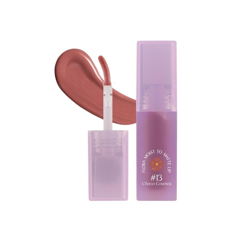Baby Bright Flora Moist to Matte Liquid Lipstick 13 Choco Cosmos