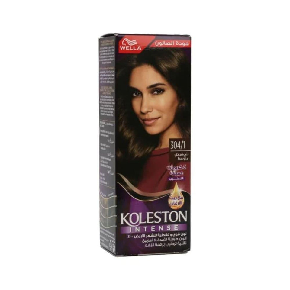 Wella Koleston Hair Color Medium Ash Brown Permanent Hair Dye 304/1