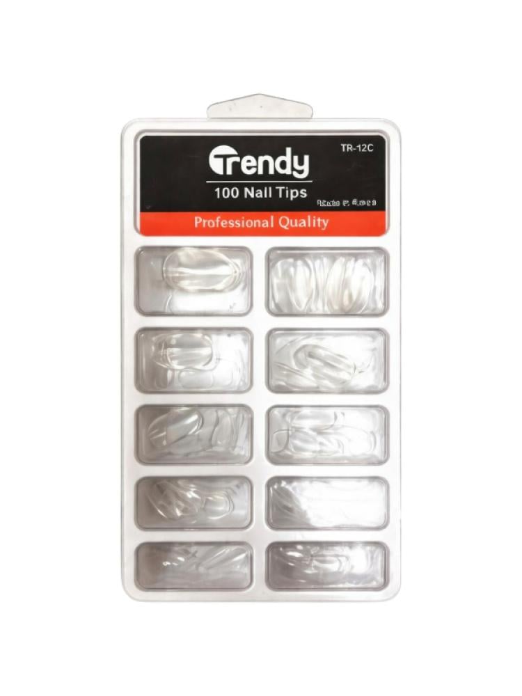 False Nail Set Transparent Natural Look Trendy 100 Pieces
