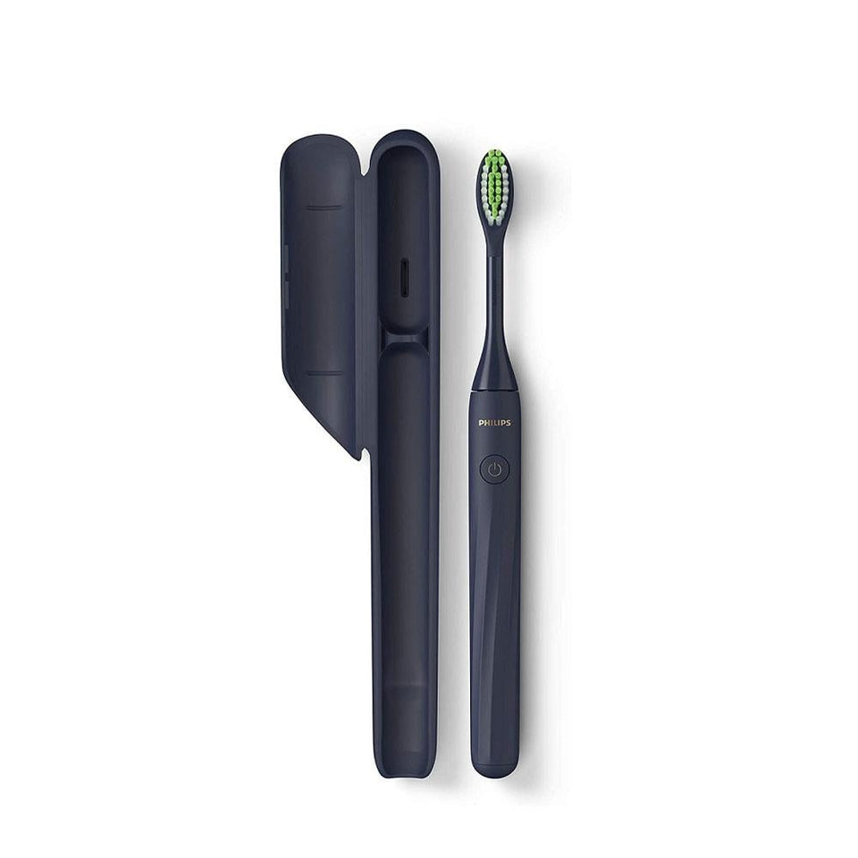Philips One Sonicare Battery Toothbrush Midnight Blue Travel Case Included