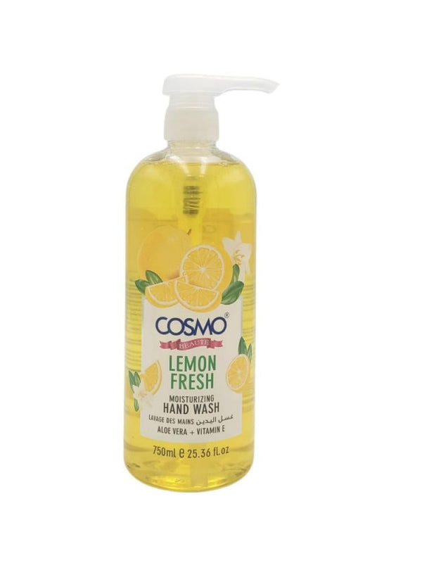 Cosmo Liquid Hand Wash Lemon, Aloe Vera & Vitamin E 750ml