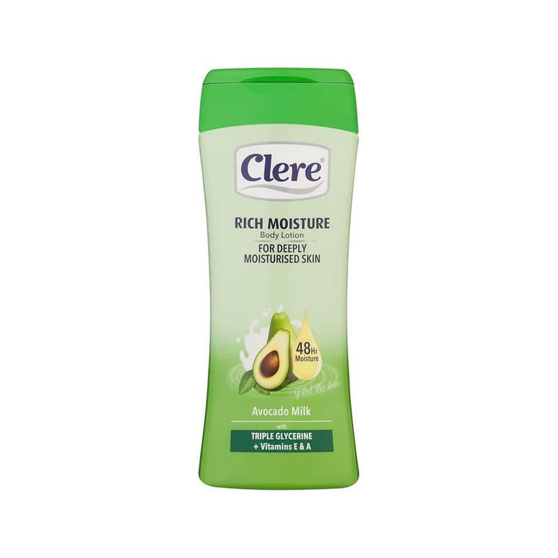 Body Lotion Avocado Milk Moisturizing Hydrating Clere 400ml