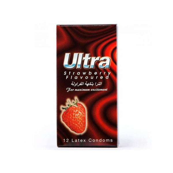 Best Latex Condoms Strawberry Flavoured Ultra 12 Pack