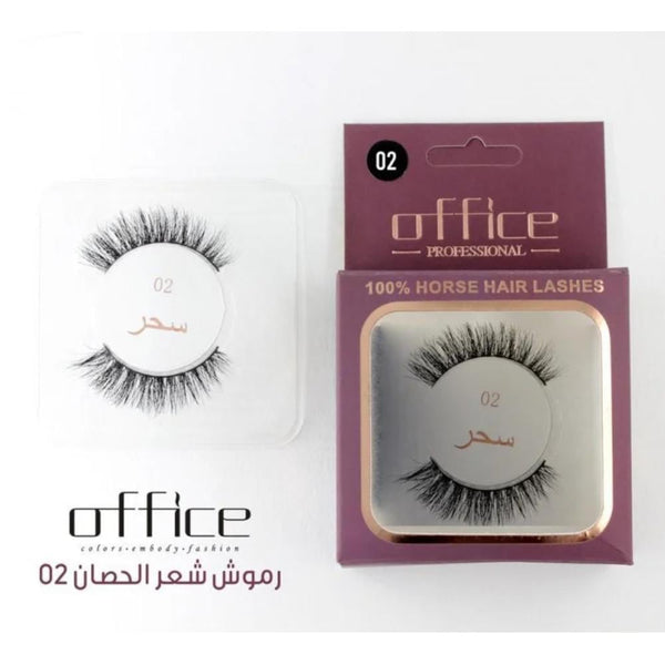 Office Horsehair Eyelashes 02 Natural Glossy Hair