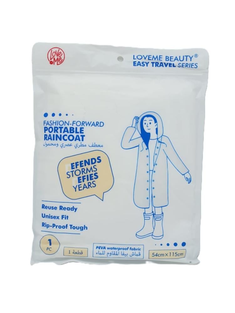 Loveme Beauty Portable Raincoat - Lightweight Travel Accessory - 1 Piece