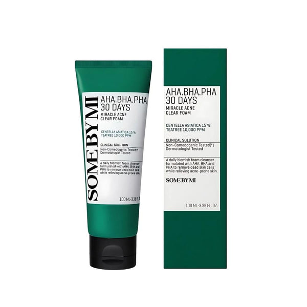 30 Day Miracle Foaming Facial Cleanser AHA BHA PHA Some By Mi 100ml