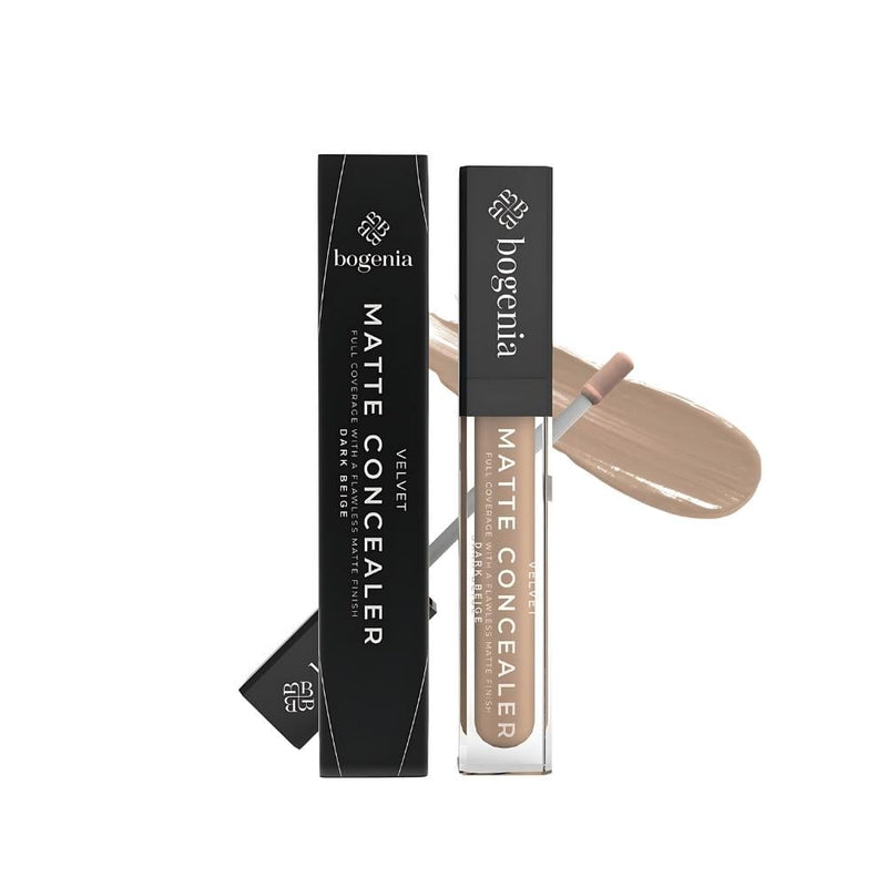 Velvet Matte Concealer Dark Circles Blemishes Bogenia 08 Dark Beige