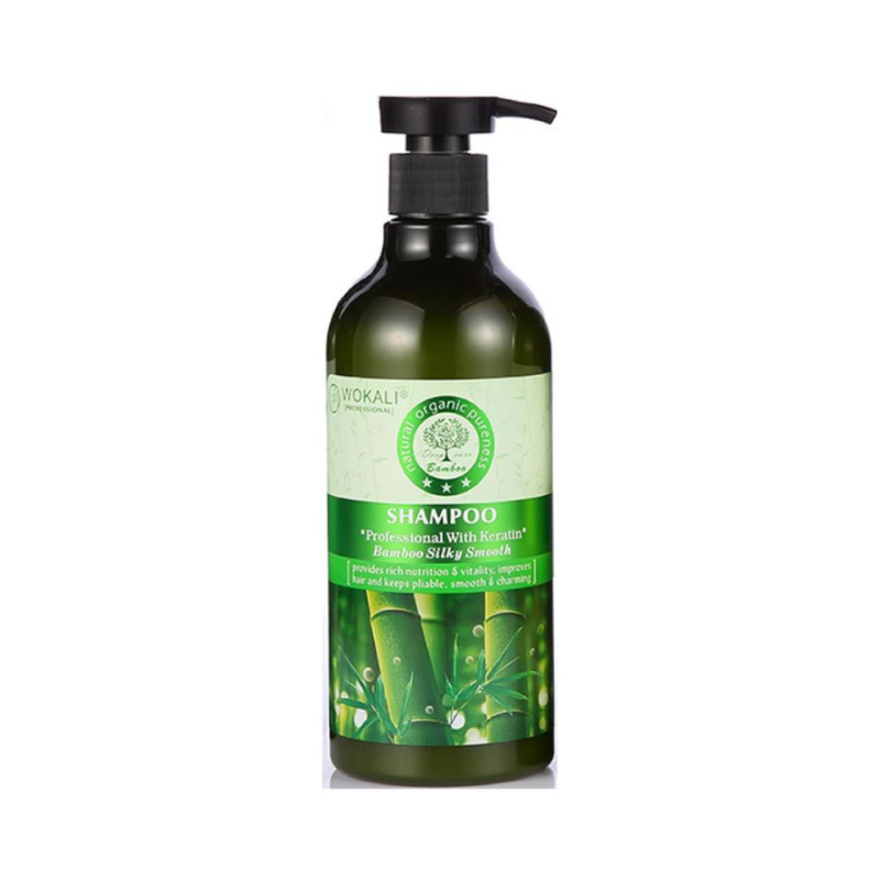 Wokali Organic Hair Shampoo, Keratin and Bamboo Extract, 900ml