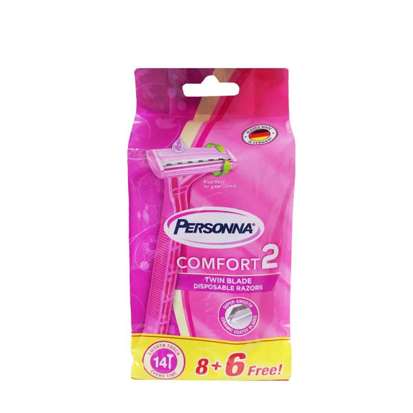 Razor Blades Women's Comfort Moisturizing Strip Personna 8+6 Pack