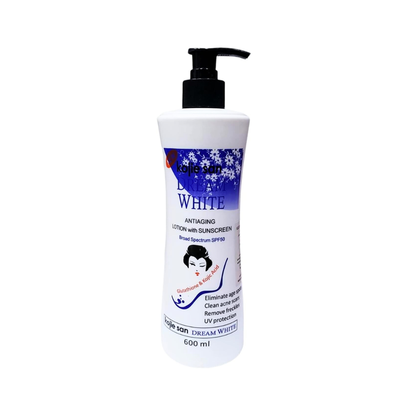 Anti-Aging Lotion with Sunscreen SPF 50 Dream White Koji San 600ml