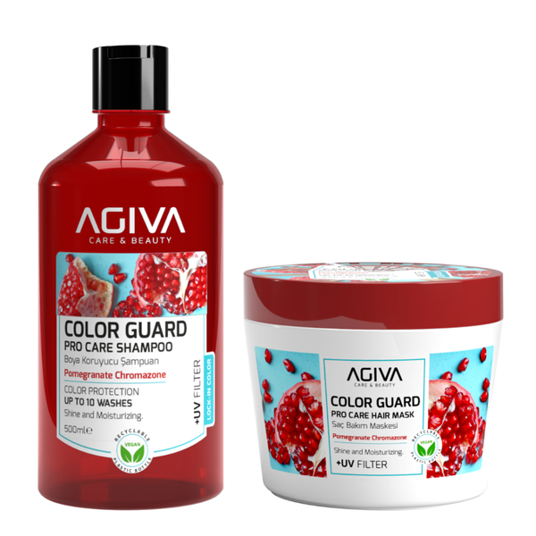 Agiva Colored Hair Care Set - Pomegranate & UV Filter - 500ml