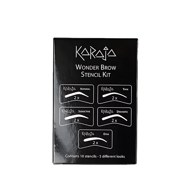 Karaja Eyebrow Stencil Set, 10 Assorted Shapes for Symmetrical Brow Shaping