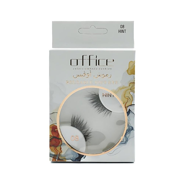 False Eyelashes No. 08 Natural Looking Reusable Horsehair Office 1 Pair