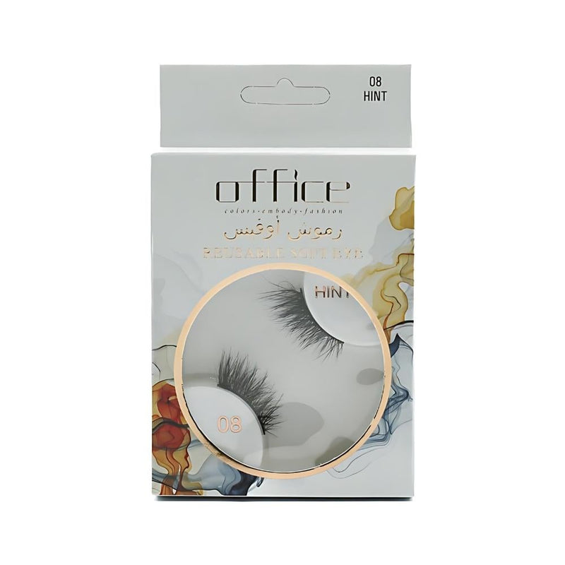 False Eyelashes No. 08 Natural Looking Reusable Horsehair Office 1 Pair