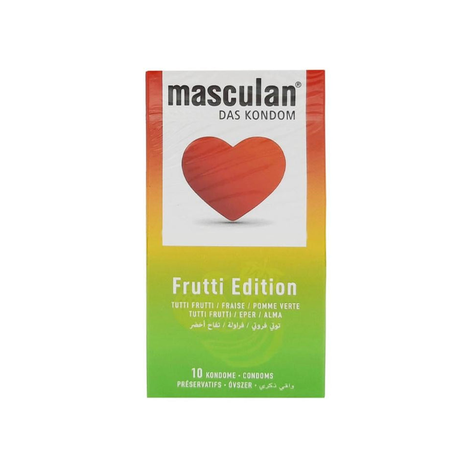 Masculan Frutti Edition Condoms Fruity Flavored Latex Protection 10 condoms