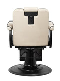 Salon System Men's Barber Chair 5228H-195 - Beige with Black Iron Frame