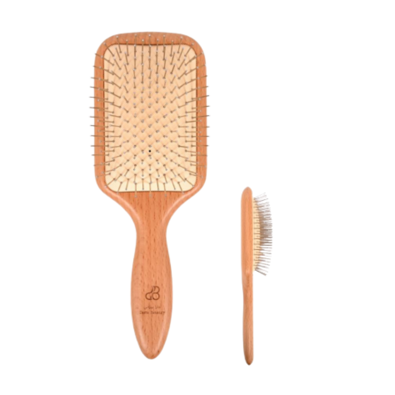 Wooden Hairbrush Natural Bristle Gentle Styling Oil Distribution Dara Beauty