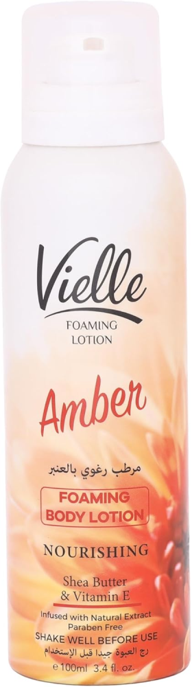 Vielle Amber Foaming Body Lotion Hydrating Non-Greasy 100ml