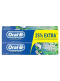 Natural Freshness Toothpaste Fresh Breath Plaque Removal Oral-B 2x100ml