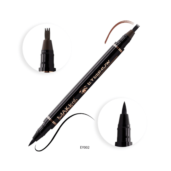 Eyeliner Using Eyebrow Pencil Dual-Ended Black/Dark Brown Make Over 22 EY002