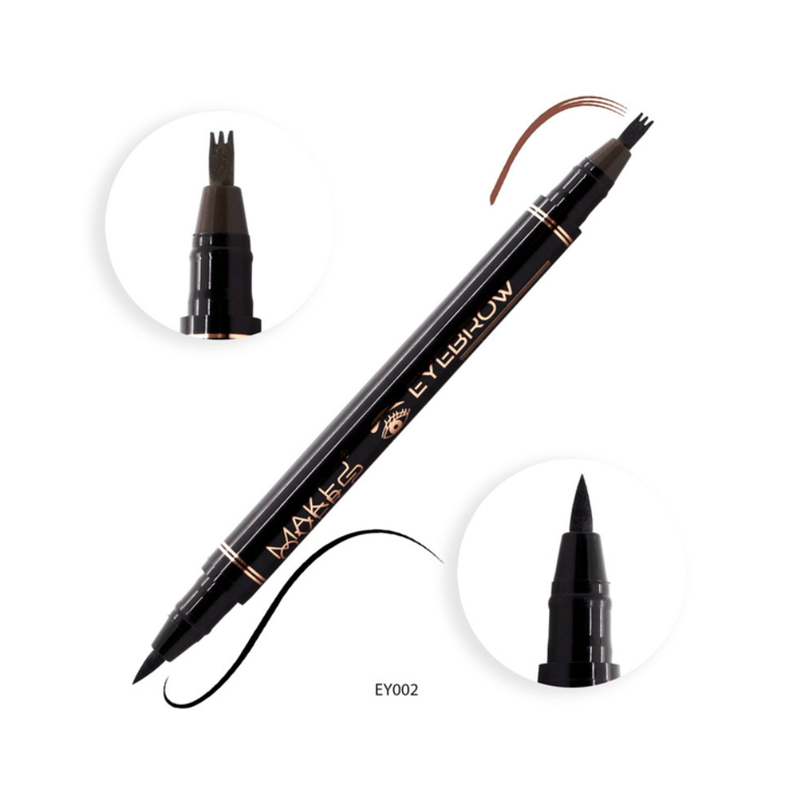 Eyeliner Using Eyebrow Pencil Dual-Ended Black/Dark Brown Make Over 22 EY002