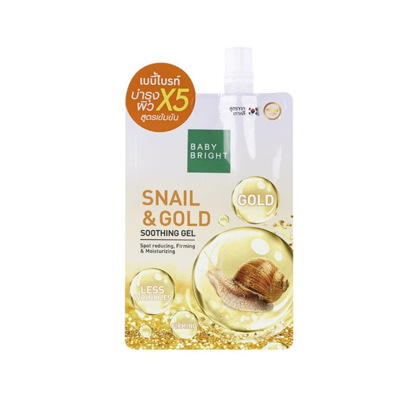Baby Bright Snail & Gold Skin Renewal Firming Gel for Wrinkles, 50g