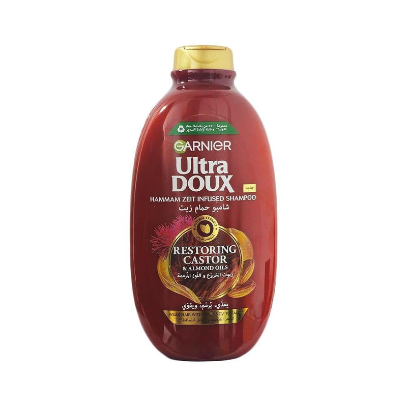 Fortifying Shampoo Hard Water Castor & Almond Oil Garnier 600ml