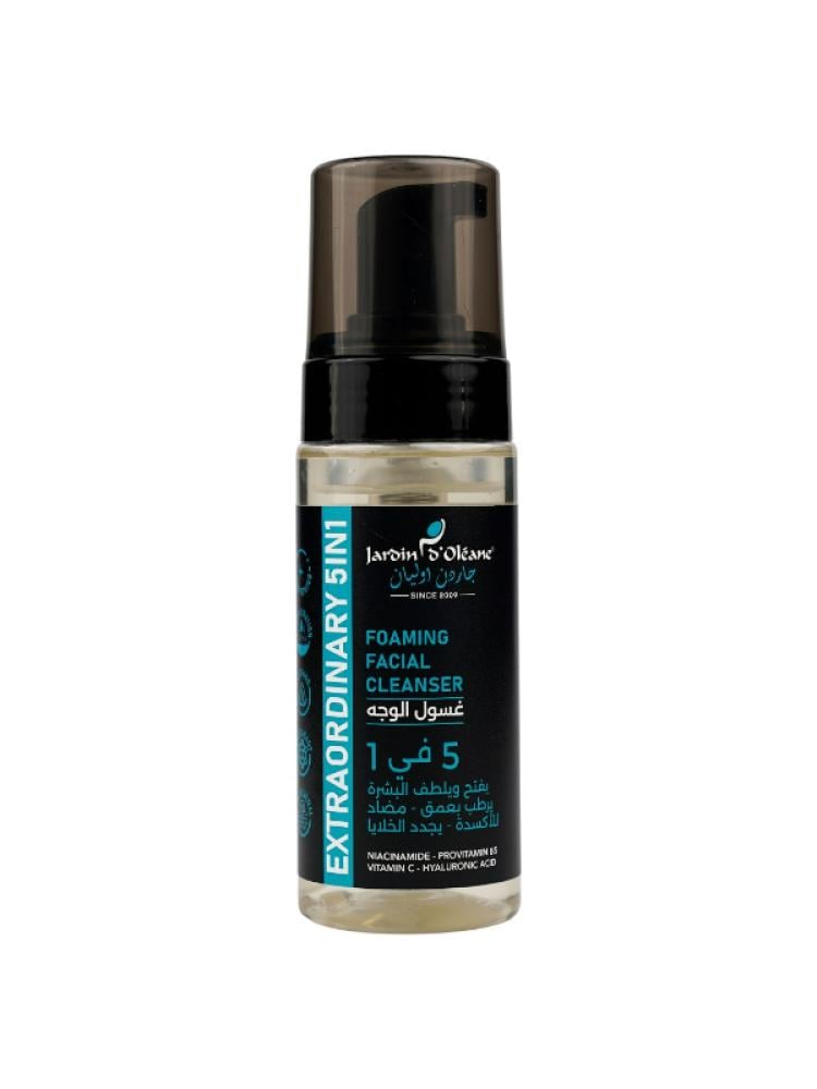 Garden Olean 5-in-1 Foaming Face Wash - Niacinamide, Vitamin C, Hyaluronic Acid - 160ml