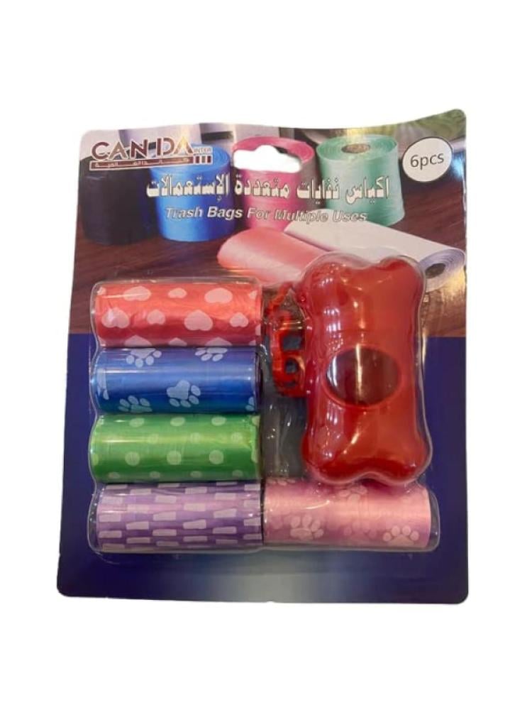 Dog Poop Bags with Holder Multi-Use Pet Waste Bags 5 Rolls