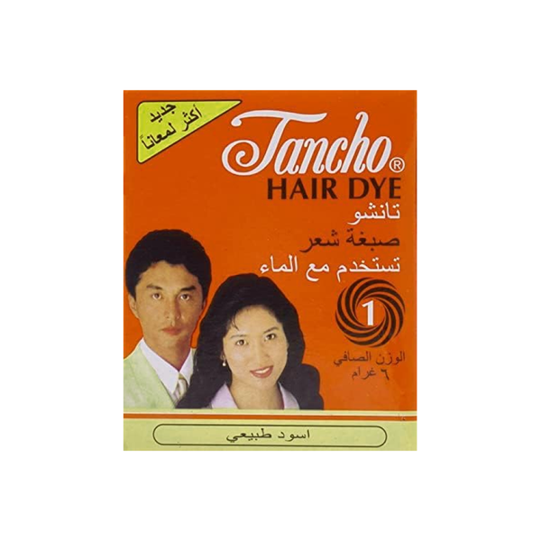 Tancho Natural Black Hair Dye for Full Coverage, 6g