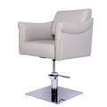 Salon System Women's Cutting Chair AS-1151C Grey Synthetic Leather Silver Base