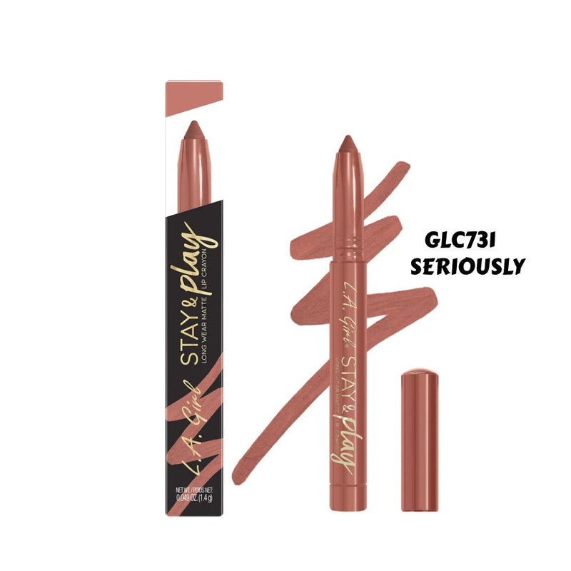Stay 'N Play Matte Lipstick Long-Lasting Formula LA Girl 1.4g