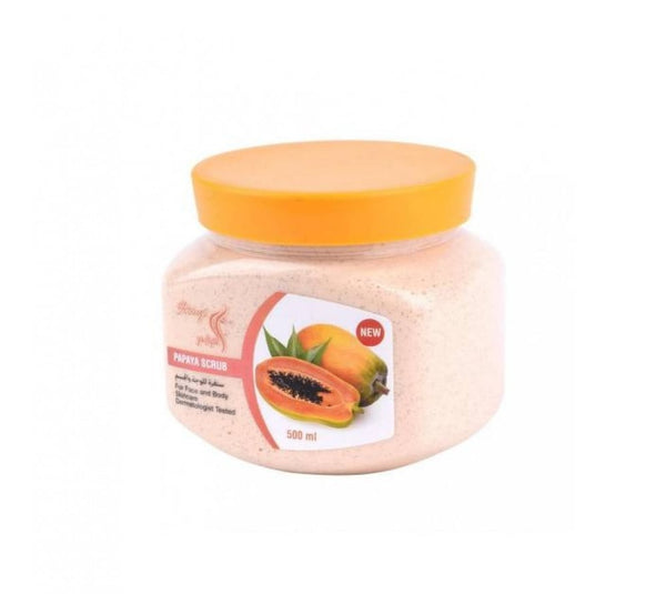 Al Arayes Papaya Face and Body Scrub for Exfoliation, 500 ml