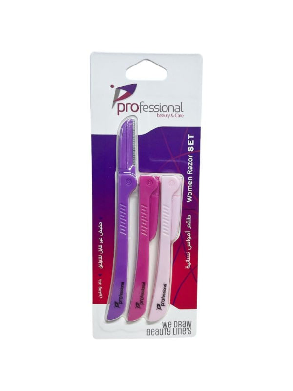 Professional Women's Colored Razors, 3-Count