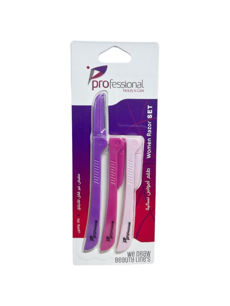 Professional Women's Colored Razors, 3-Count