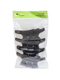 Salon System Hair Clips - Black Plastic, 12 pcs