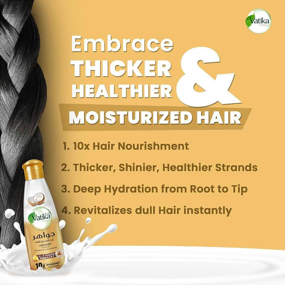 Vatika Coconut Hair Oil for Nourishment & Strength 300ml