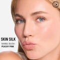 Revolution Skin Silk Marble Blush Stick, Cream-to-Powder, Peach Pink