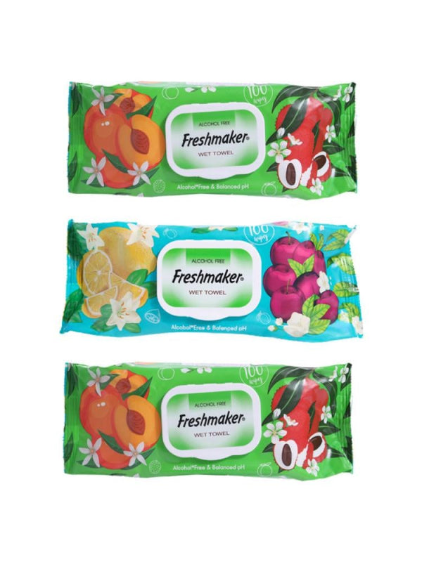 Shop Wet Wipes Fruit Scented Alcohol-Free Freshmaker 3x100