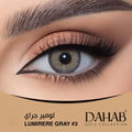 Gray Contact Lenses For Dark Eyes Lumiere Gold-3 Natural Beauty Dahab 10 Pack